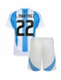 Argentina Lautaro Martinez #22 Domácí dres pro děti Copa America 2024 Krátký Rukáv (+ trenýrky)